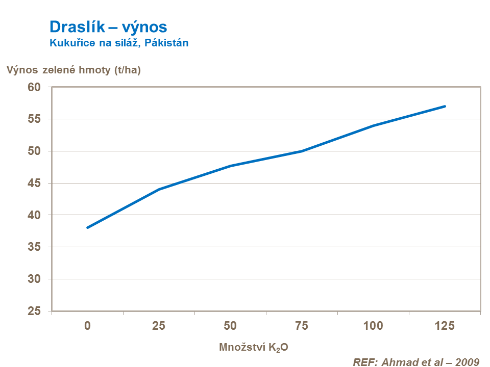  Draslík – výnos - kukuřice na siláž