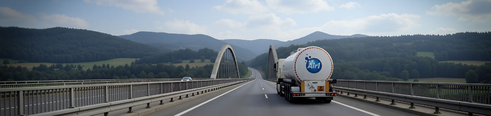 highway from above with adblue track